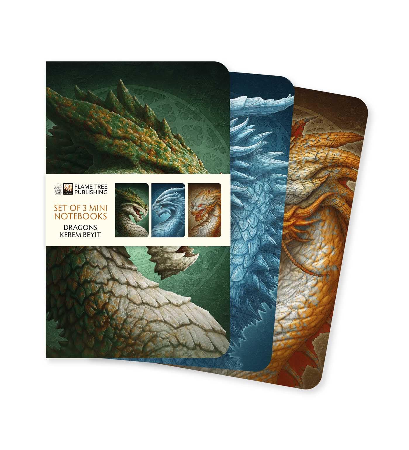 Dragons by Kerem Beyit Set of 3 Mini Notebooks (Mini Notebook Collections)