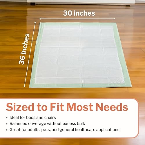 Miniatura 6 de McKesson Súper almohadillas para cama de incontinencia, absorción moderada, 30 x 36 pulgadas, 50 unidades