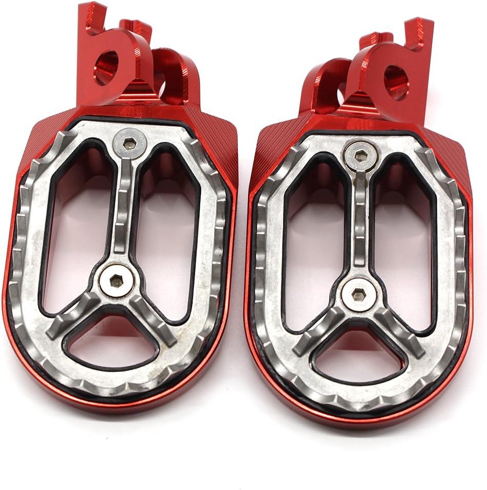 Dirt Bike Foot pegs Pedals Footrest for RMZ250 2005-2006, RM250 2006-2008, CR125 CR250 2002-2008, CRF 250X 250R CRF250X CRF250R 2004-2015, CRF450X CRF450R 2002-2015, CRF 150R 2007-2015