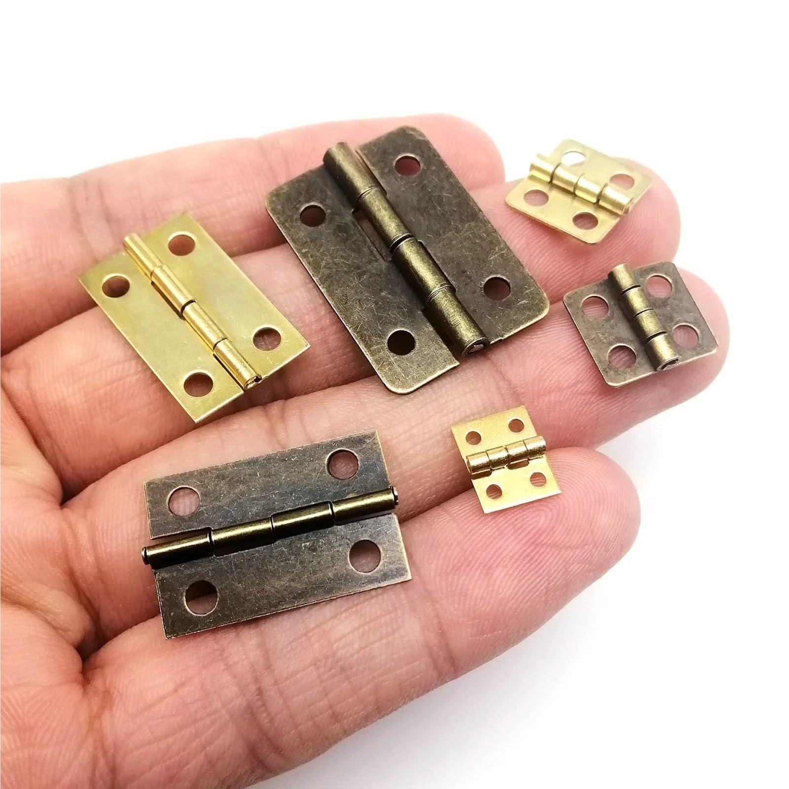 Charnière pour boîte à bijoux cadeau et coffret bois rétro en laiton antique 6 pièces