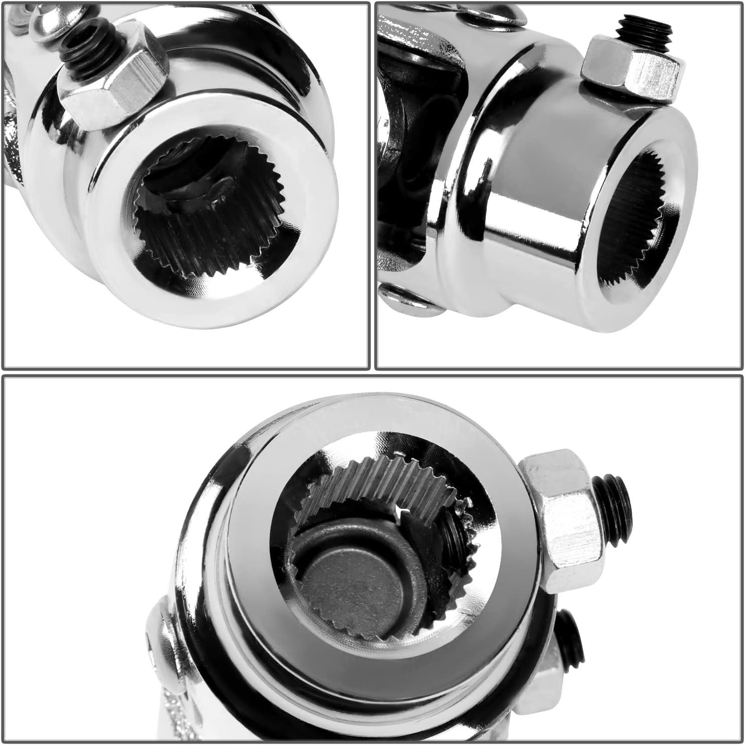 DNA Motoring LEPOW-094 Universal Steering Shaft U-Joint Single Joint, 13/16" 36 Spline to 1" DD, 3.2" Length,Max 38 Degree Working Angel