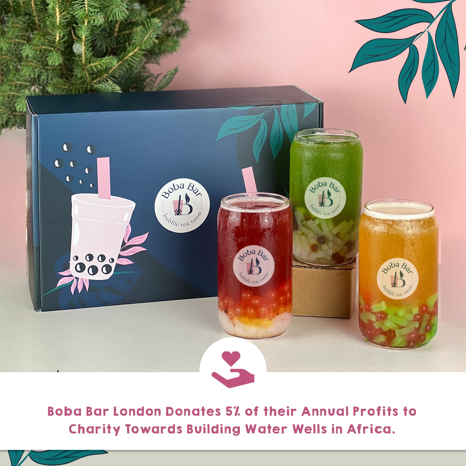 Escapadas exóticas - Kit de té de burbujas de frutas | 4 sabores de té de frutas | 4 - Coberturas de boba y gelatina | Vegano y sin gluten (4 porciones) | Té de burbujas de perlas de tapioca