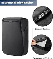 Vista 2 de ISSYAUTO Funda para reposabrazos compatible con Silverado Suburban Yukon Sierra Tahoe 2007-2014, funda de cuero para consola central