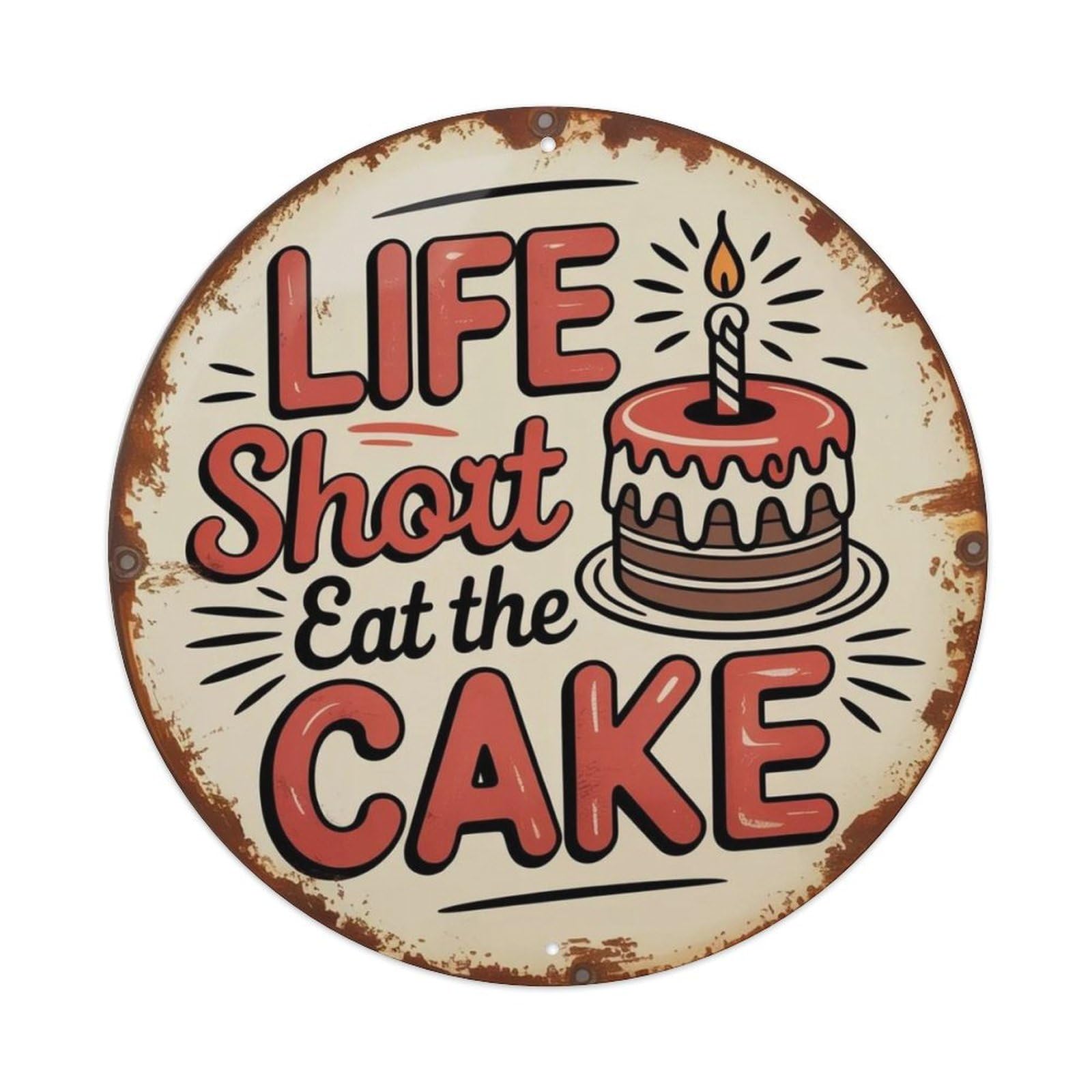 Cake Lover Metal Tin Sign Plaque