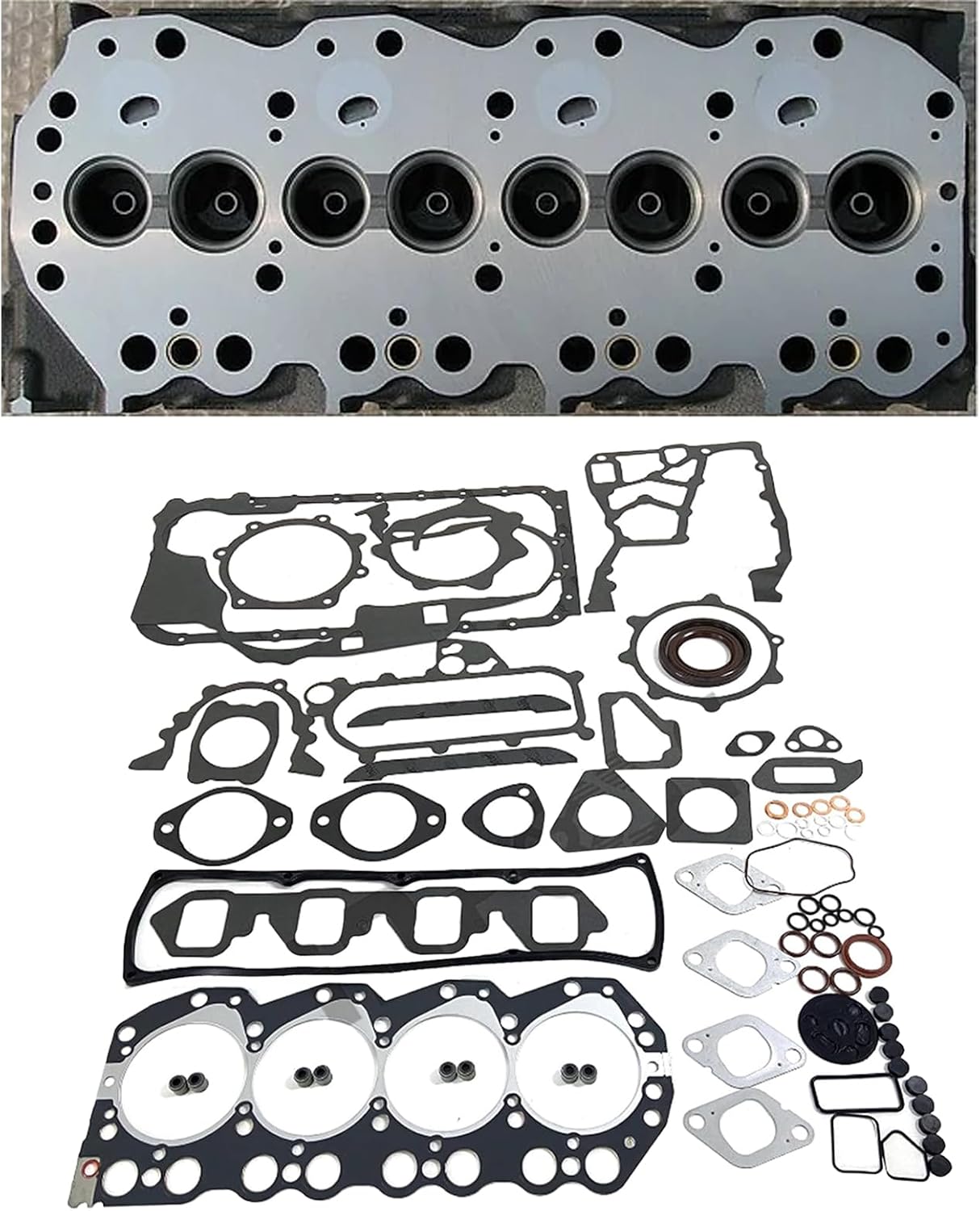 Cylinder Head Compatible for Nissan QD32 QD32T QD32TI Engine (Bare Cylinder Head with gasket set)