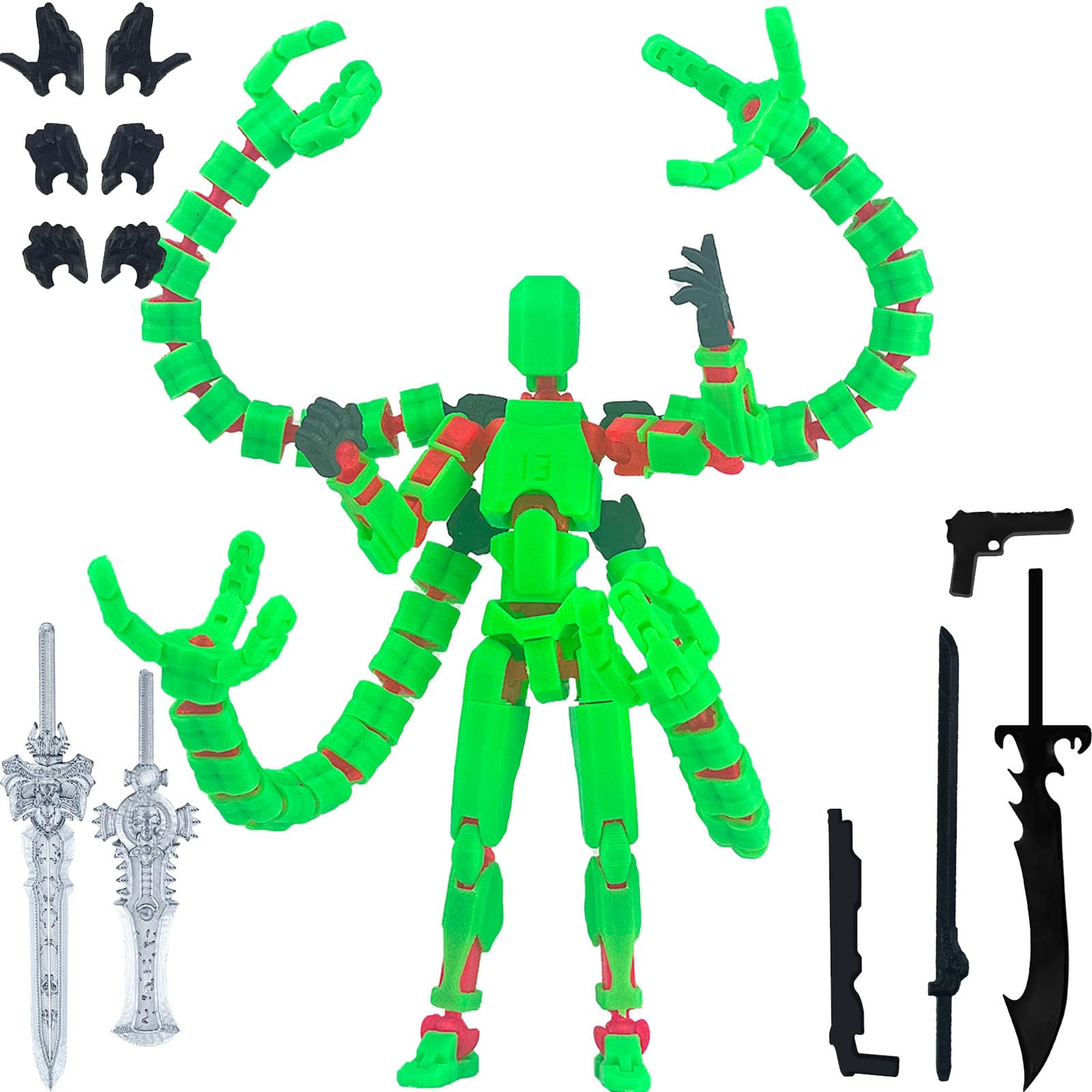 Amazon.com: Binvin T13 Assembly Completed Action Figure,Multi