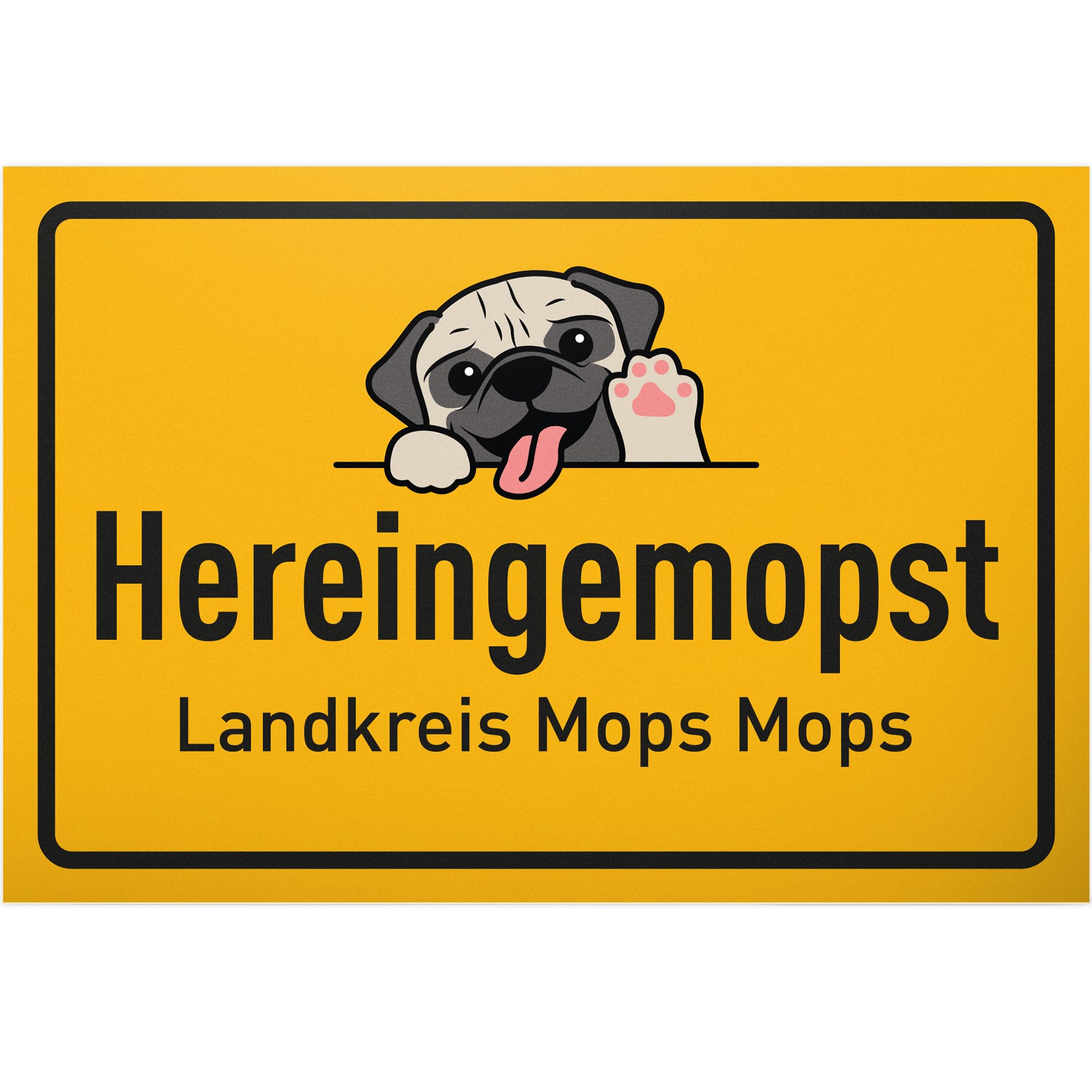 DankeDir! Hereingemopst - 30 x 20 cm Schild - Geburtstagsges