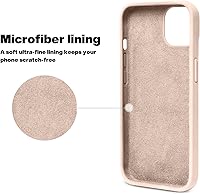 Vista 12 de OTOFLY Funda compatible con iPhone 13 Mini, silicona líquida delgada protectora a prueba de golpes con forro de microfibra antiarañazos, 5.4