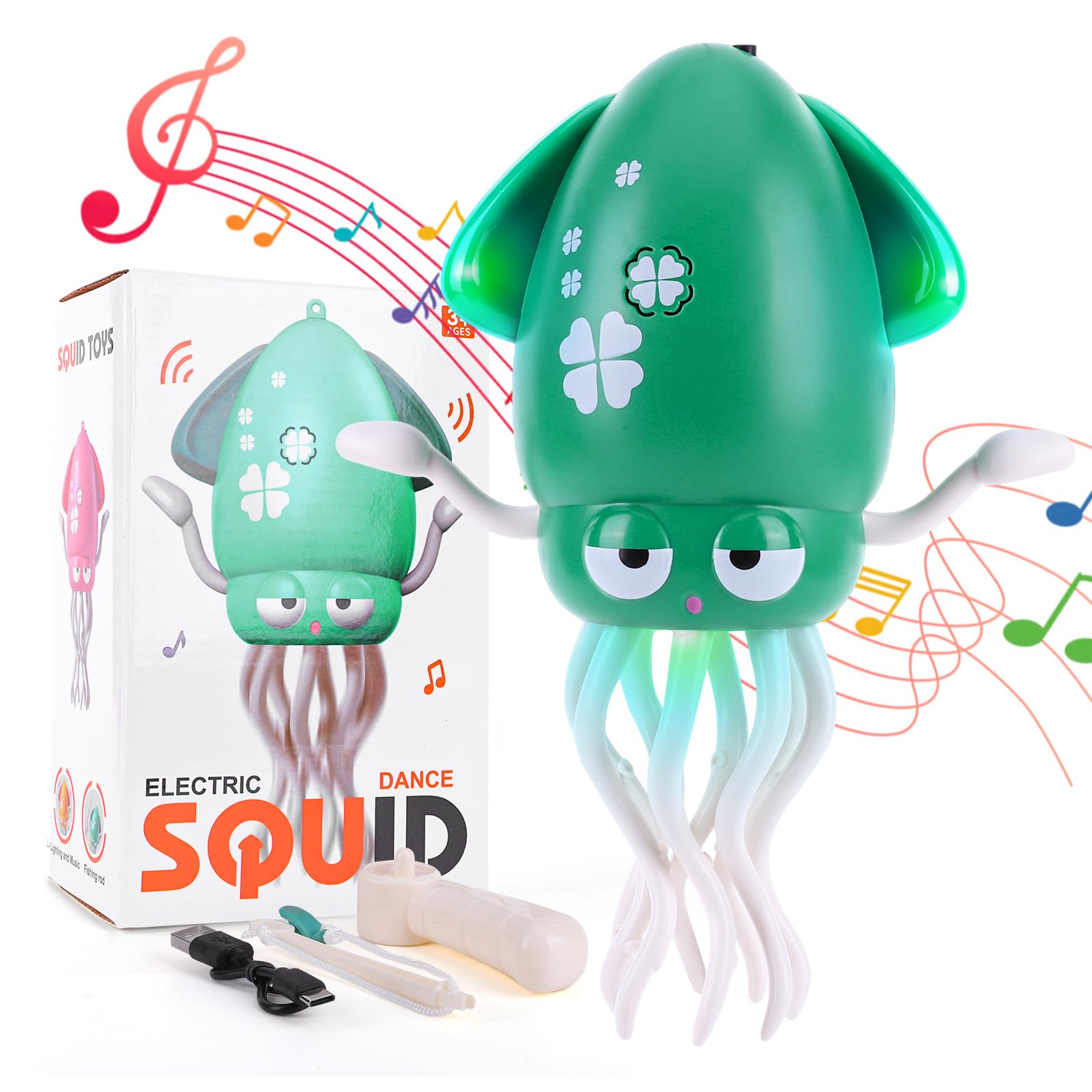 Arnbz 2025 New Crawling Electric Dancing Octopus Toy, Squid Tummy