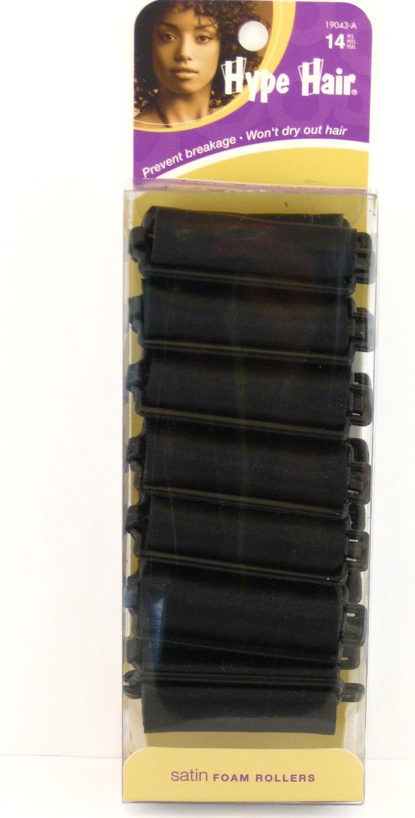 Hype Hair Satin Foam Hair Rollers - 14 Pcs.