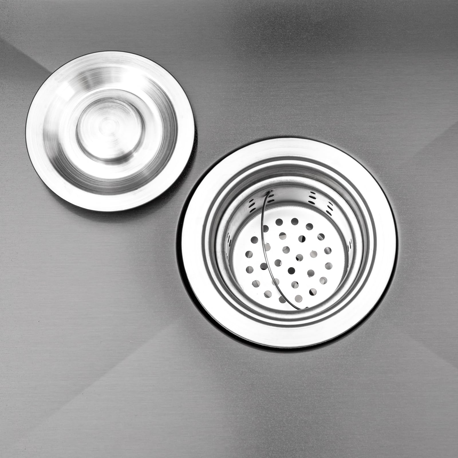 Lavello da incasso, 40 x 45 cm, in acciaio inox, rettangolare, da incasso, set completo, cucina singola, nero (lavello, dispenser di sapone e cestello di scarico)