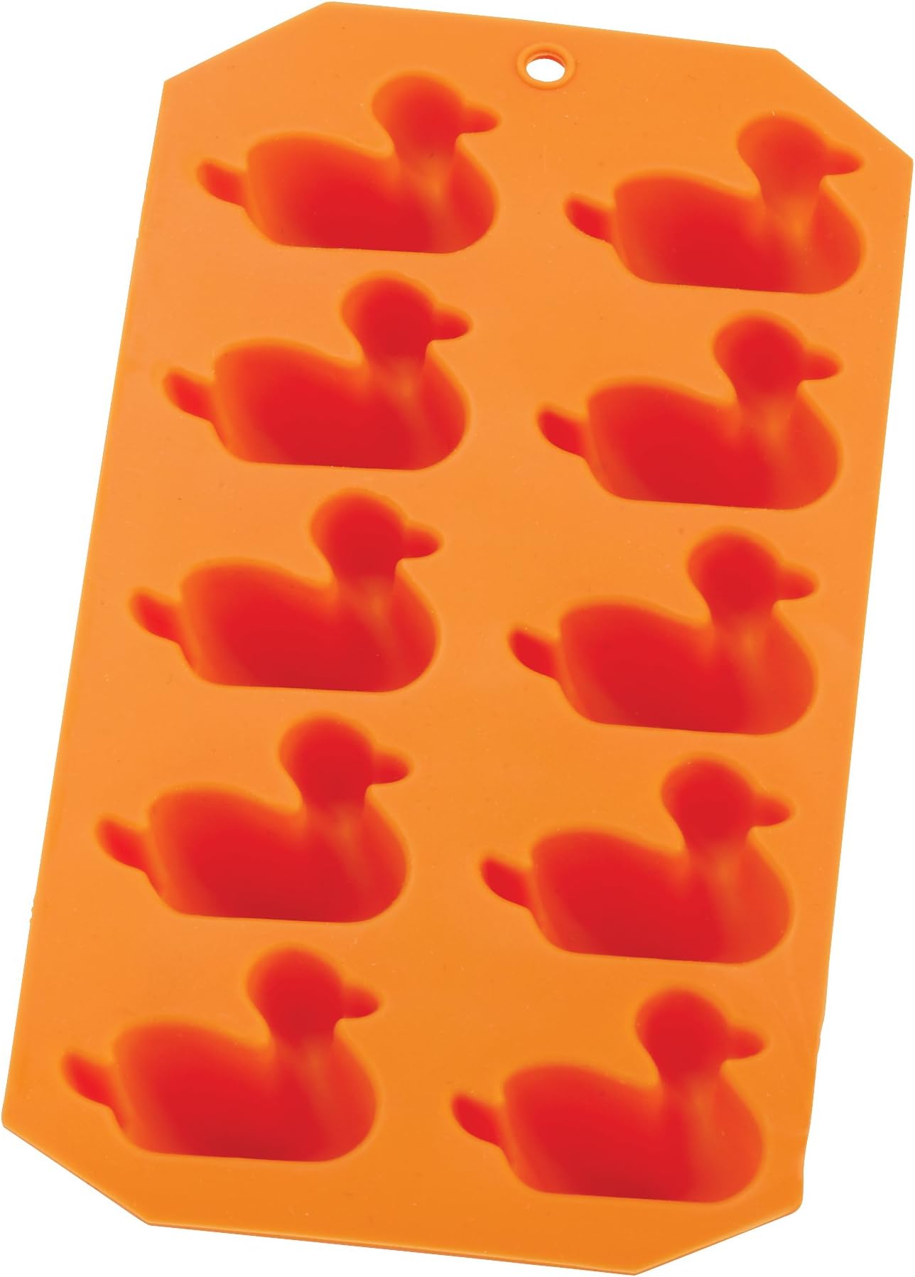 HIC Kitchen Silicone Duck Ice Cube Tray, Chocolate Candy Baking Craft Mold, Non-Stick, Heat-Resistant, Makes 10 Cubes