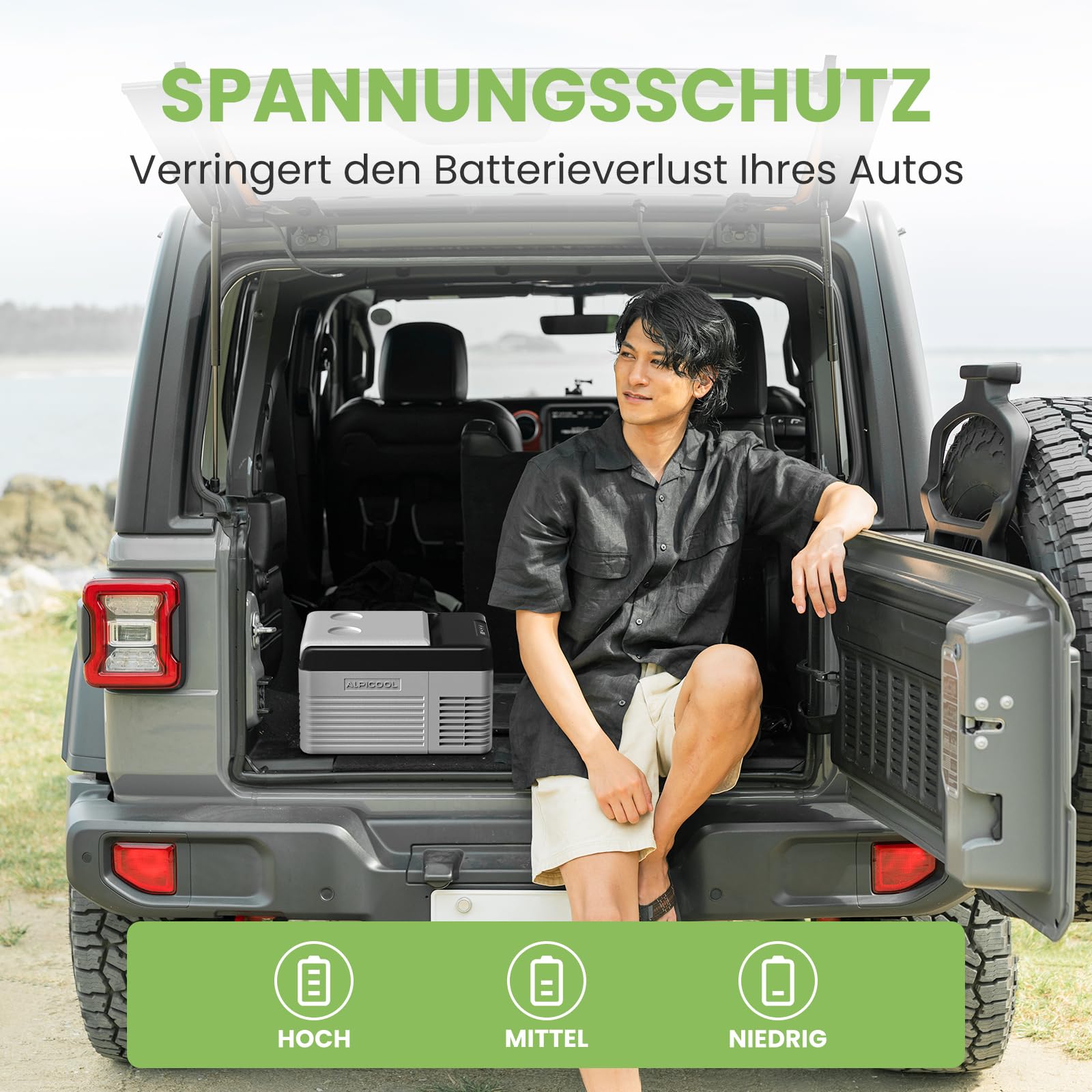 Alpicool CL9 9L Kompressor Kühlbox Klein, 2026 NEU Mini Kühlschrank für Auto, Kühlbox 12V 230V Kompressor Tragbarer für Camping, Angeln, Fahrten, Boot, Reisemobil, -20℃-20℃