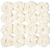 Vista 24 de Coleteros de satén para el cabello: lindos y grandes sujetadores de cola de caballo para cabello grueso y rizado - lazos para el cabello sin