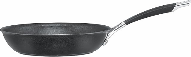 Circulon Momentum Non Stick Frying Pan 25cm - Induction Frying Pan with Oven Safe Soft Grip Handles, Dishwasher Safe, Metal Utensil Safe Durable Cookware, Black