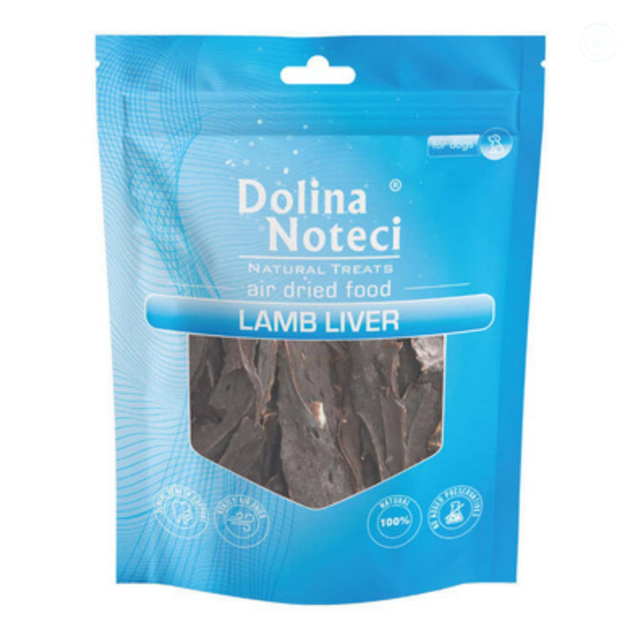 Dolina Noteci Premium Lamb Liver for Dogs 150g - 100% Natural Vitamin-Rich Dog Treats, Premium Grain-Free Training Rewards, Nutrient-Dense Hypoallergenic Snacks for All Breeds & Puppies