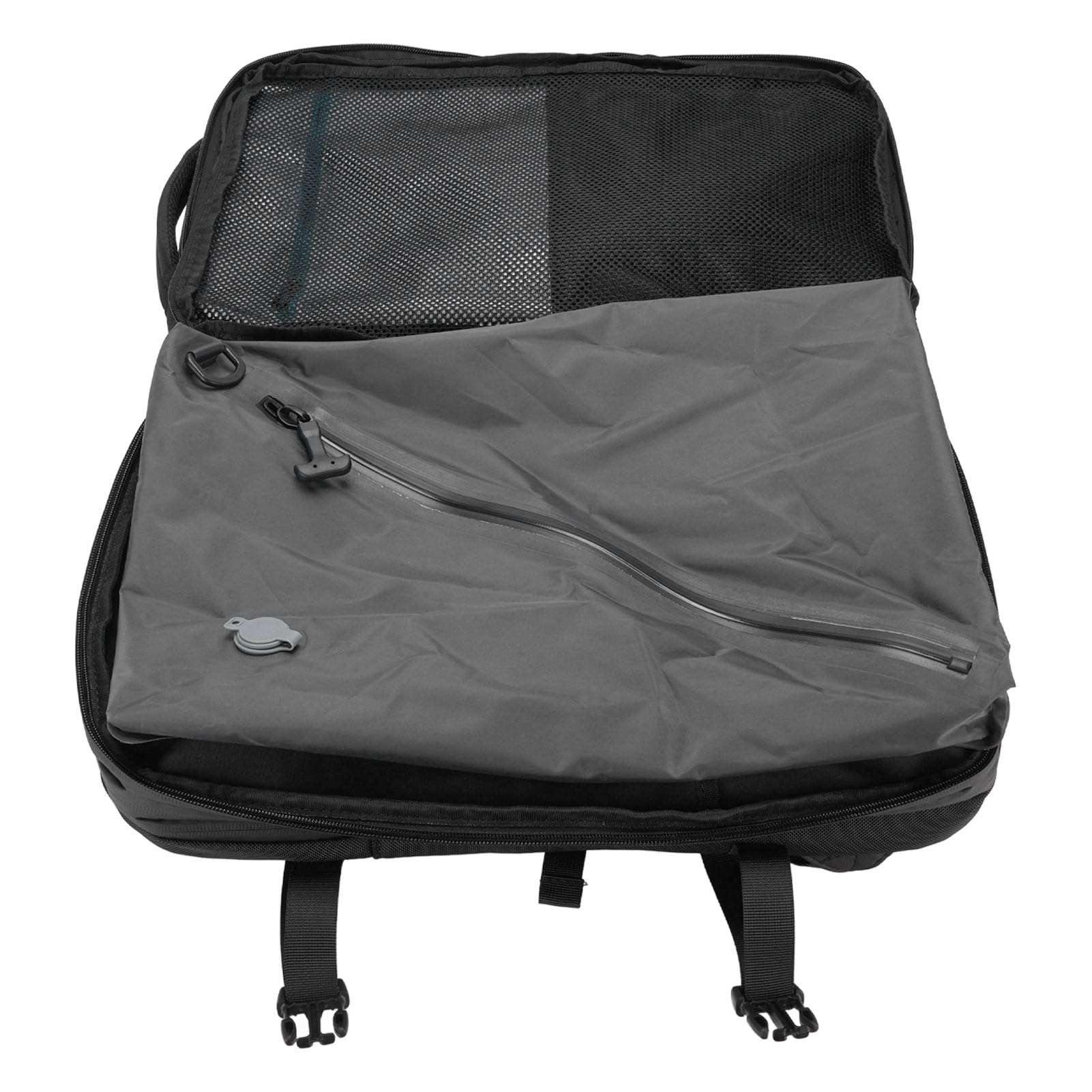 Sac à Dos de Compression Sous Vide, Extensible de 22 L à 55 L, Sac à Dos de Voyage de Grande capacité, étanche à la Pluie, à de Chargement USB avec Pompe Intégrée pour la Randonnée en Plein