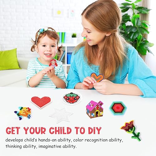 Miniatura 3 de Tablero de cuentas de fusibles de dibujos animados, 4 piezas de 0.102 in, tableros de plástico transparente, cuentas de fusible, tableros de