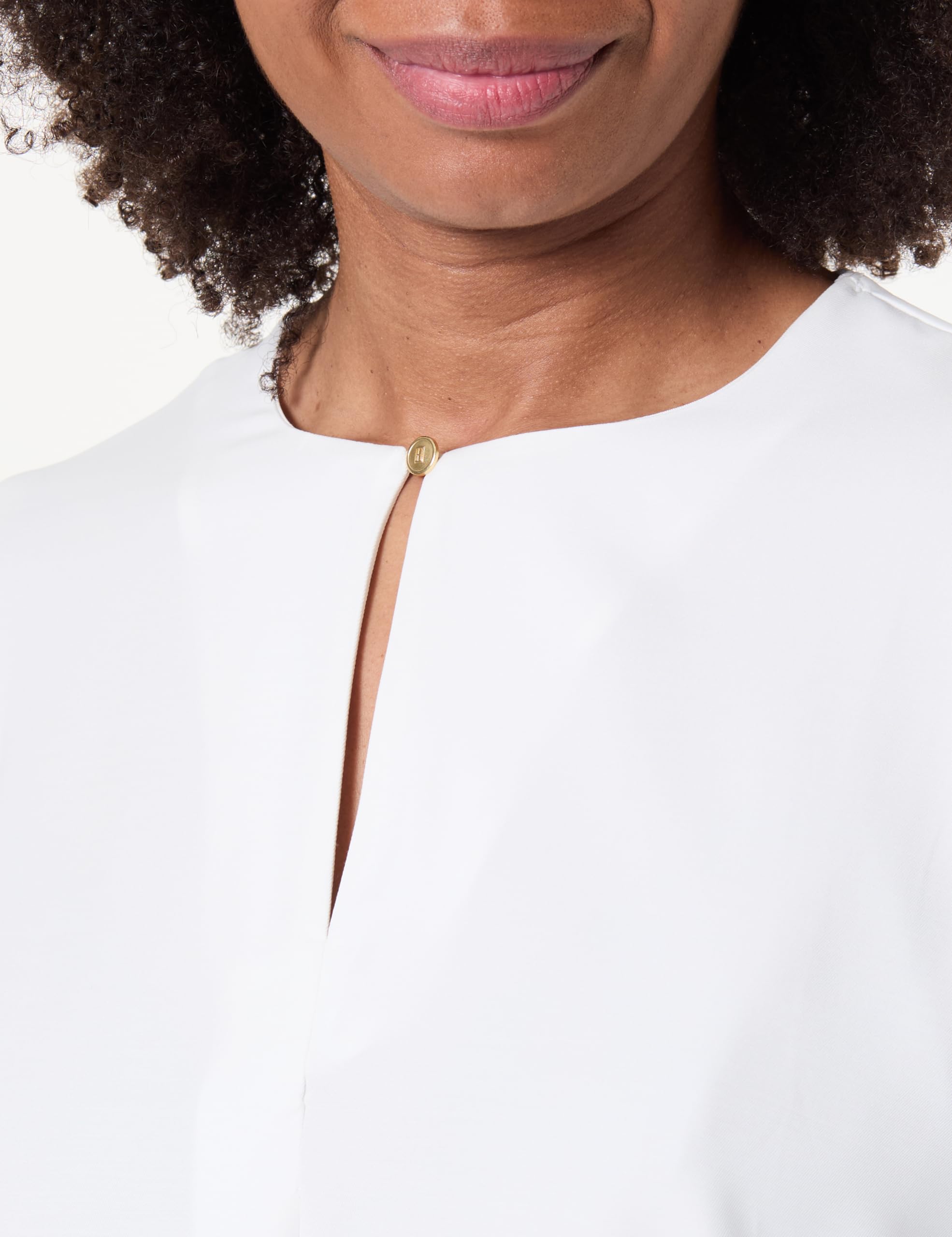 Tommy Hilfiger Damen Bluse Relaxed mit Schlitz