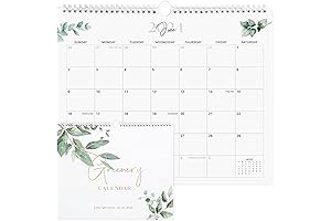 Floral Calendar 2024-2025 Monthly Inspirational Wall Art