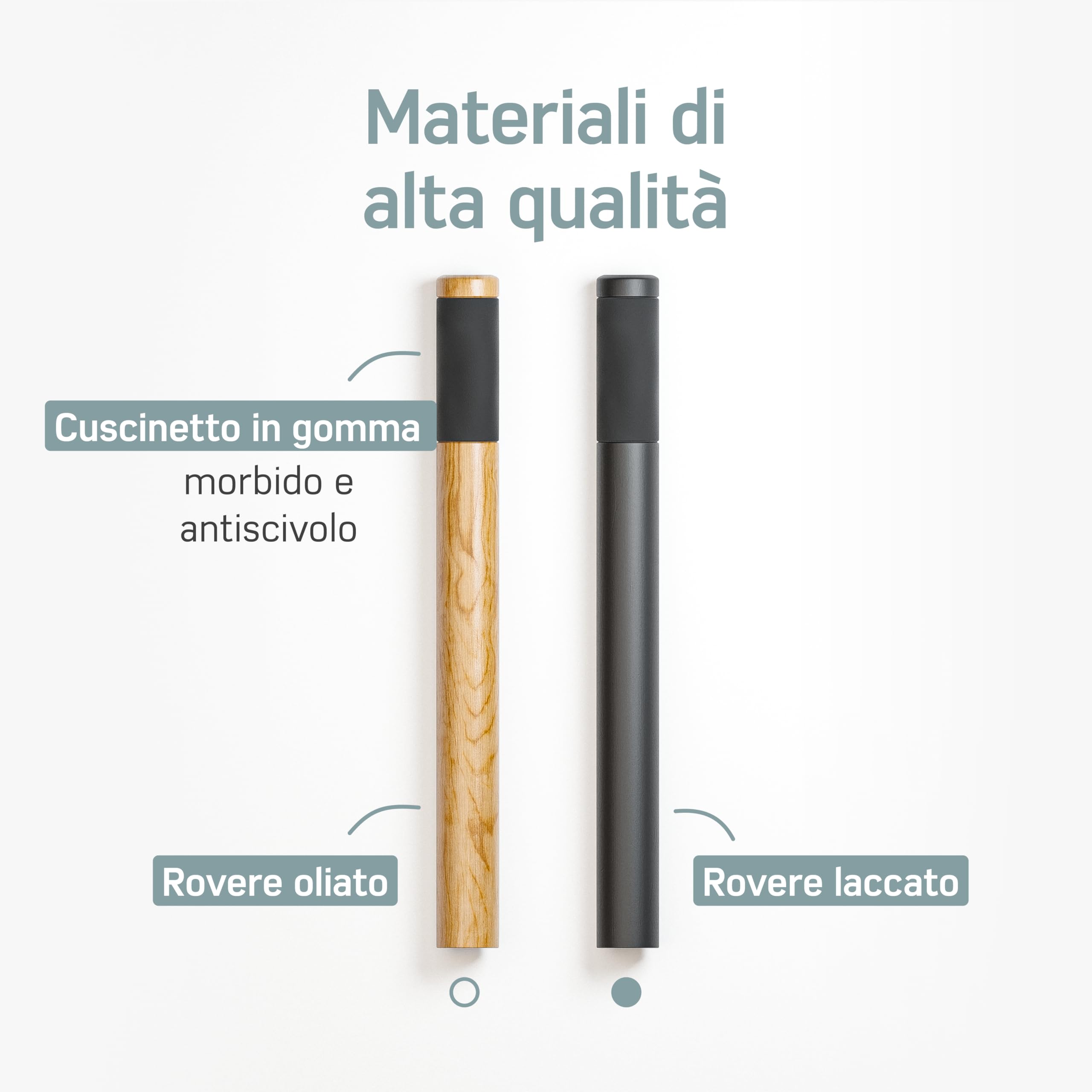Borgen Supporto bici da parete - Portabici da parete in legno per bici da corsa - In legno di quercia - Supporti bici da MTB, bici da corsa e city bike
