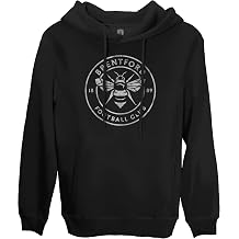1863FC Brentford FC Mono Badge Fleece Pullover Hoodie - Black