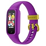 BIGGERFIVE Vigor 2 L Kids Fitness Tracker Watch for Girls Ages 5-15, IP68 Waterproof, Activity Tracker, Pedometer, Heart Rate Sleep Monitor, Calorie Step Counter Watch, Purple