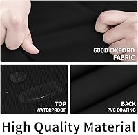 Vista 3 de Easy-Going Funda para Muebles de Patio 600D Resistente, Funda para Juego de Mesa y Sillas Rectangulares de Exterior, Funda Impermeable para Conjunto