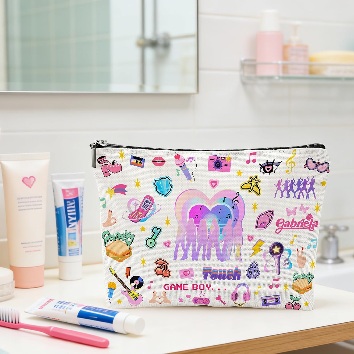 Cats Eye Merch Makeup Bag for Women Merchandise Gifts for Music Lovers