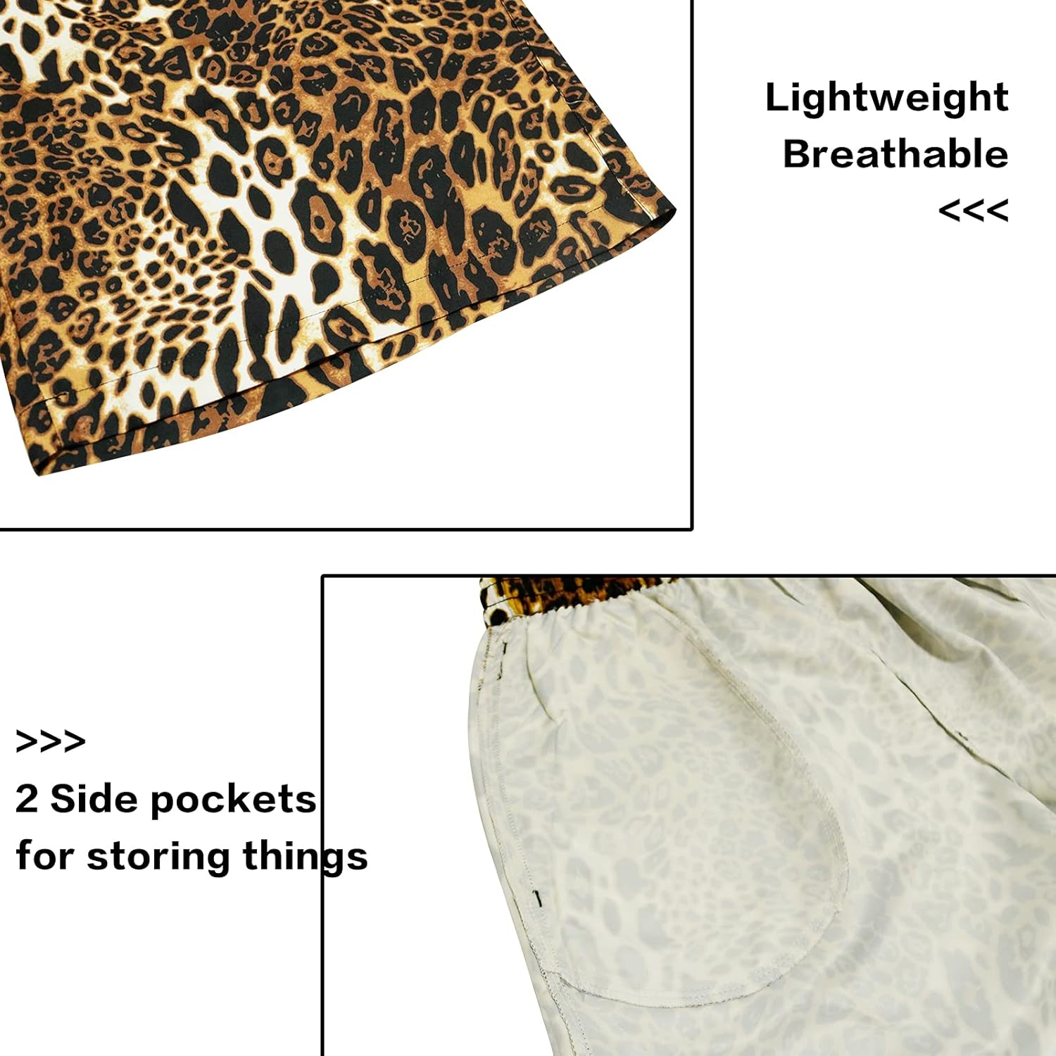 Men's Swim Trunks Quick Dry Shorts Beach Surf Printed Board Shorts Swimwear Bathing Suits with Pockets - Image 4