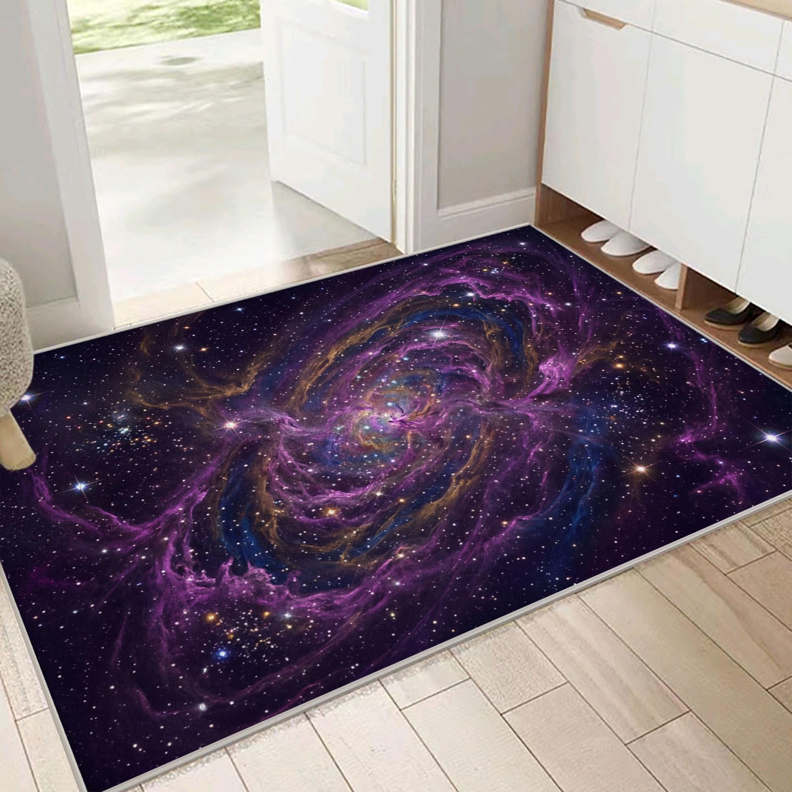 Tapis de univers onirique 50x80cm, idéal au pied d'une table de chevet ou au couloir