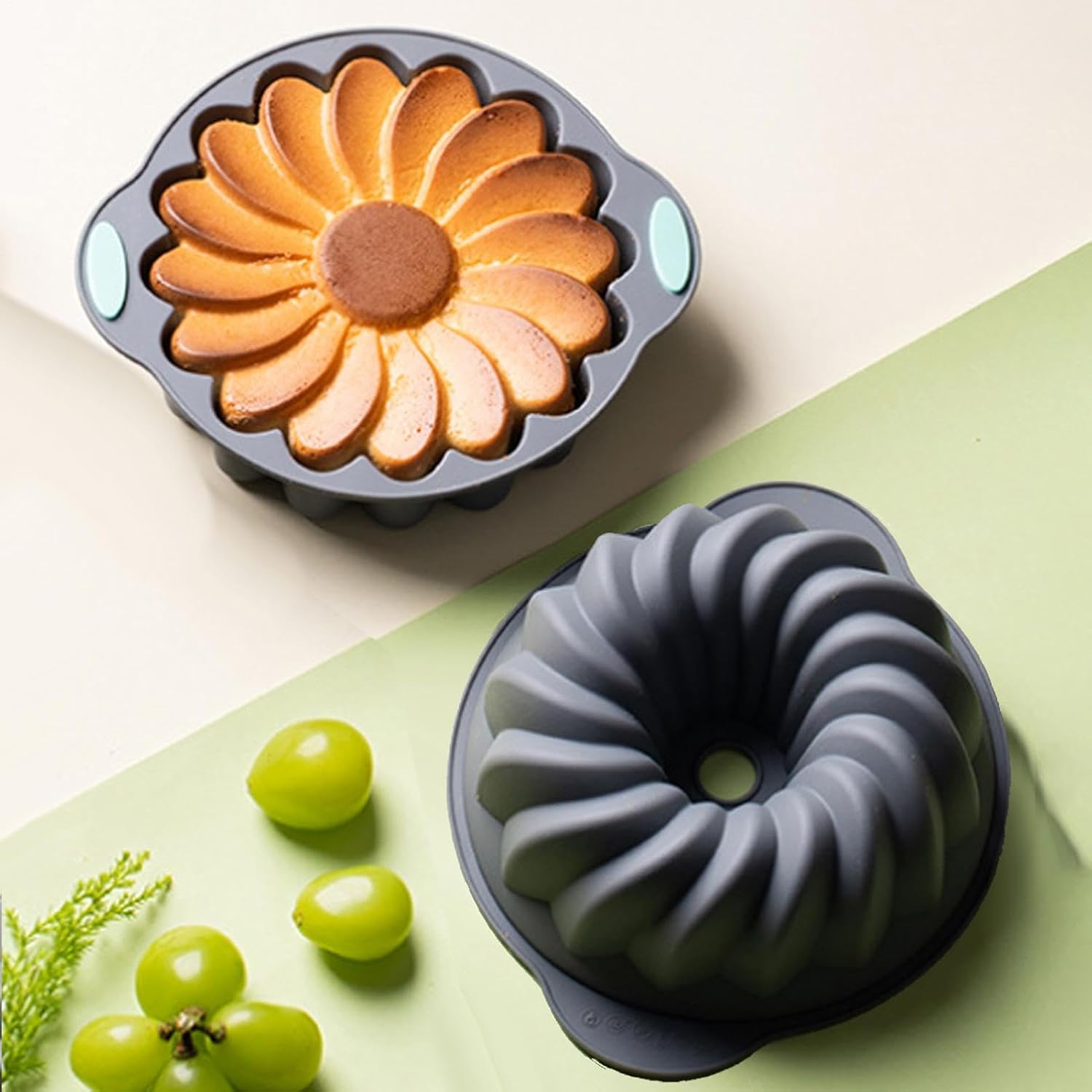 Jelly Molds For Desserts - Portable Baking Mold, Nonstick Cake Pan,