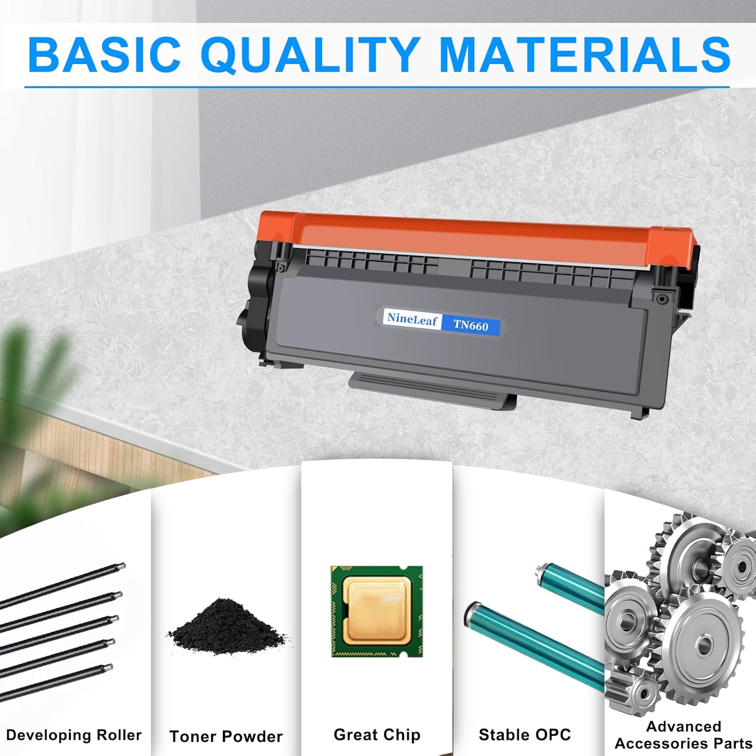 NineLeaf high Yield Compatible Toner Cartridge Replacement for Brother TN660 TN630 to use for HL-L2300D HL-L2305W HL-L2380DW MFC-L2700DW Laser Printer (Black,1-Pack)