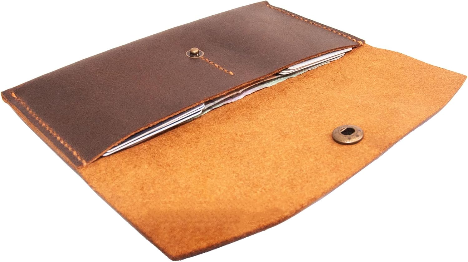 Personalized Leather Clutch•Women Leather Wallet•Phone Card Holder Wallet•Long Wallet• Handmade Slim Wallet•Gift For Mom•Anniversary Gift image 2