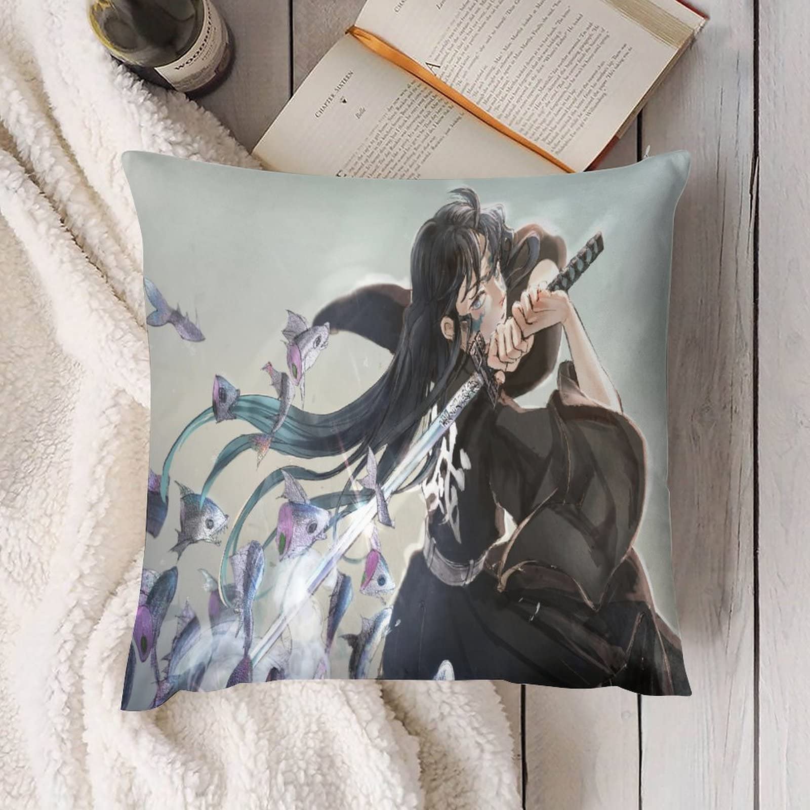 無一郎　クッションカバー 鬼滅の刃】 クッションカバー【時透無一郎（ときとうむいちろう