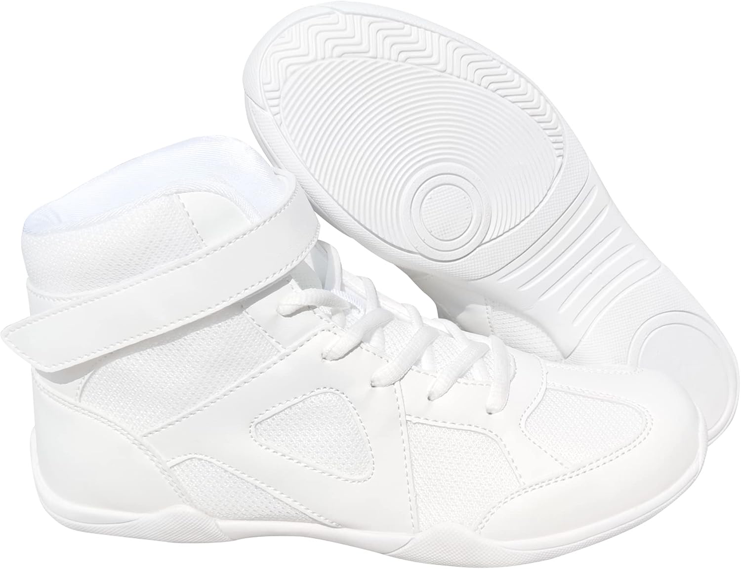 Danzcue Mid Top White Cheer Shoes - Image 3