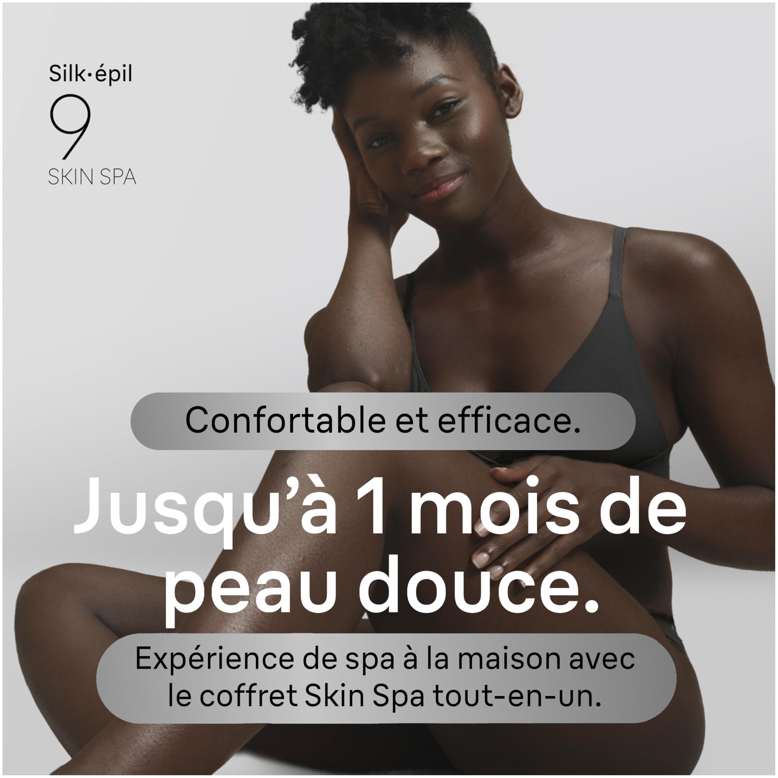 Braun Epilateur Electrique Femme Silk Epil 9 SkinSpa 9-080, Argent – Etanche, sans Fil, Tête Pivotante, Coffret Epilation Tout-en-Un, Sabot Tondeuse, Coussin de Massage, Brosse Exfoliante - 2