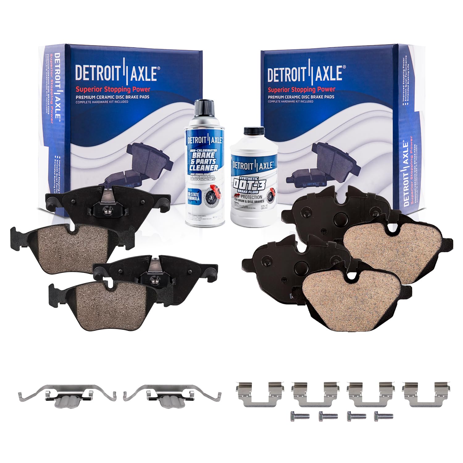 Detroit Axle - Brake Pads for 2011-2016 BMW 528i, 2012-2016 528i xDrive