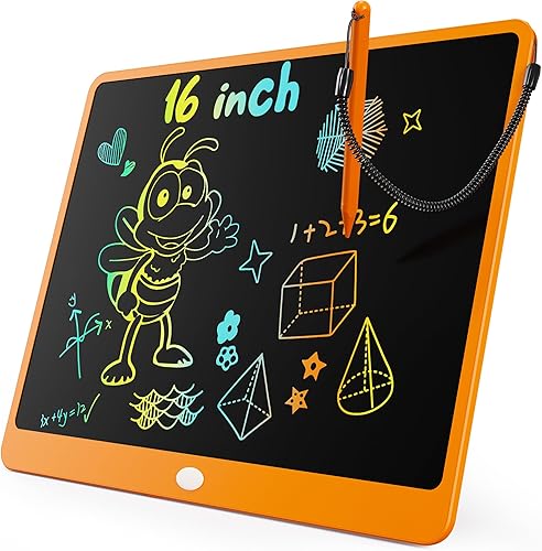 Miniatura 16 de KOKODI Tableta de escritura LCD, regalos para niños y niñas de 3 años, tablero de dibujo de 10 pulgadas, tablero de garabato colorido, tableta de