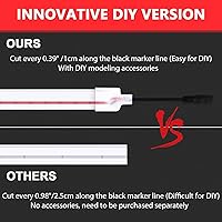 Vista 2 de Lamomo - Tira de luces LED neón flexible, tira de luces rojas de neón de 16.4 pies, tira LED de neón impermeable flexible de 12 V, tira de luces LED