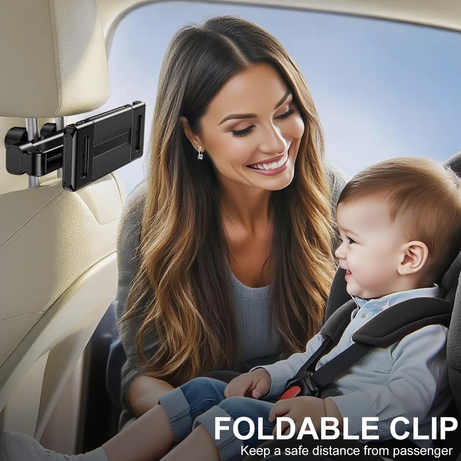 Naixio Pure Zinc Alloy Car Headrest Tablet Holder - [22