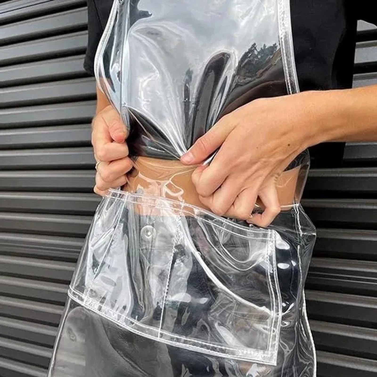 Delantal Cocina Baberos Delantal De Peluquero A La Moda Delantal Transparente Impermeable Reutilizable Unisex para Cocina Peluquería Barista Suministros para El Hogar