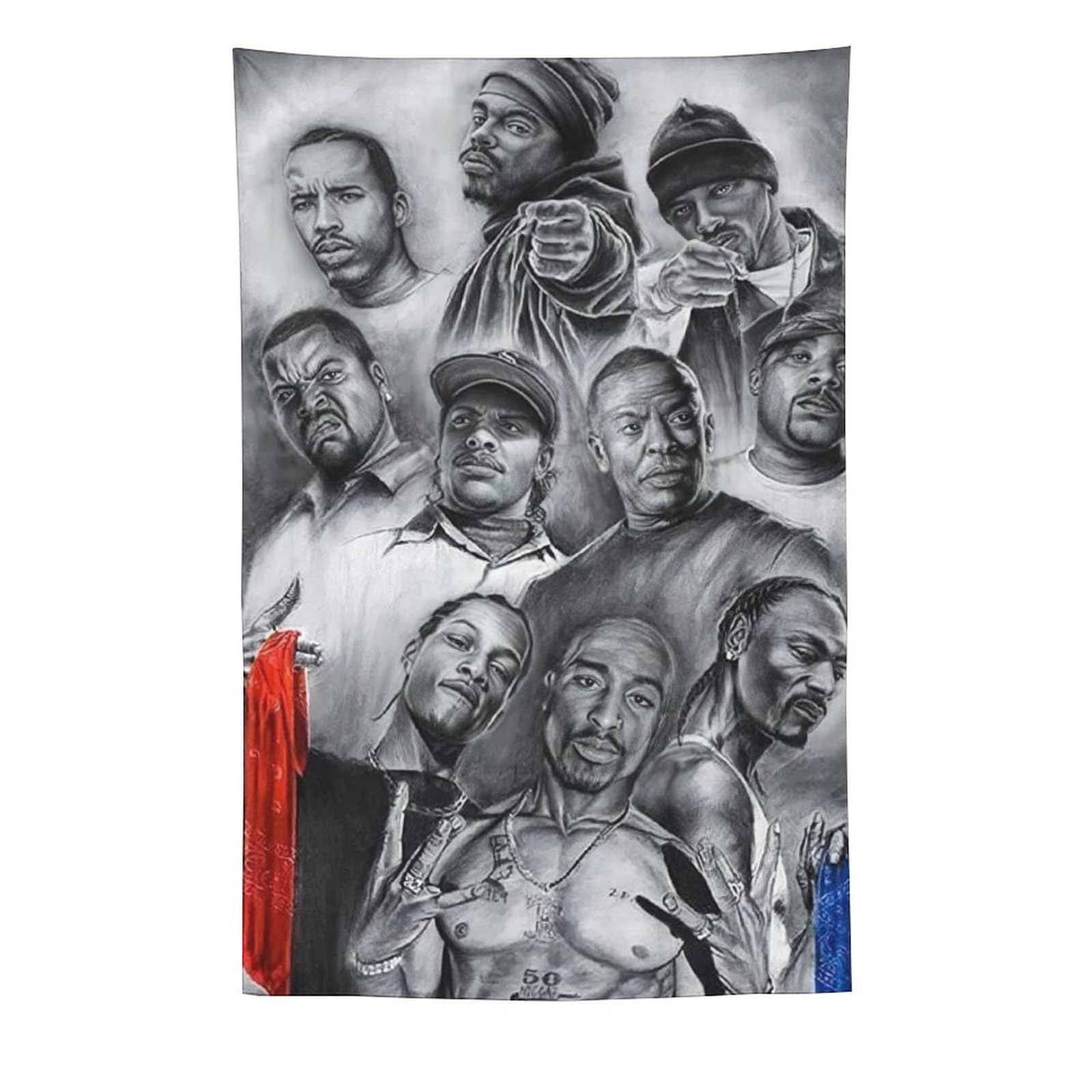 Poster da parete con cantante rap hip hop e stelle (29), decorazione per la casa, decorazione per la casa, 152,4 x 228,6 cm