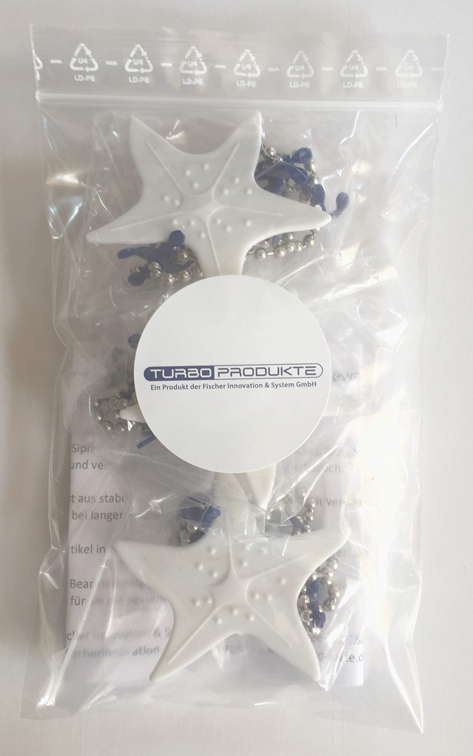TURBO PRODUKTE Haarfänger-Abflusskette 3er Set für Dusche Badewanne
