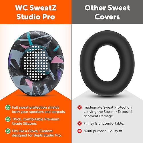 Miniatura 3 de WC SweatZ Studio Pro - Fundas protectoras patentadas de silicona para Beats Studio Pro fabricadas por Wicked Cojines, resistentes al sudor y