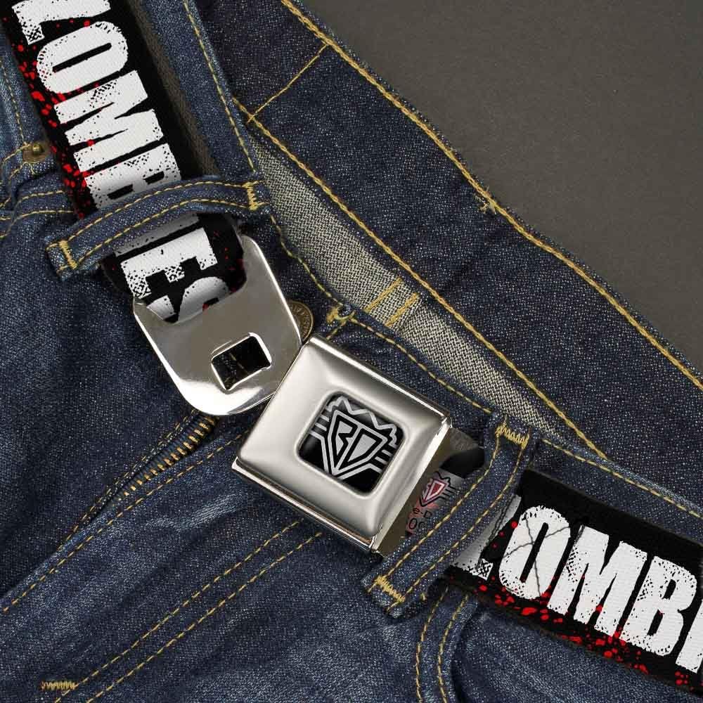 Buckle-Down Seatbelt Belt - I"Heart" ZOMBIES Bold Splatter