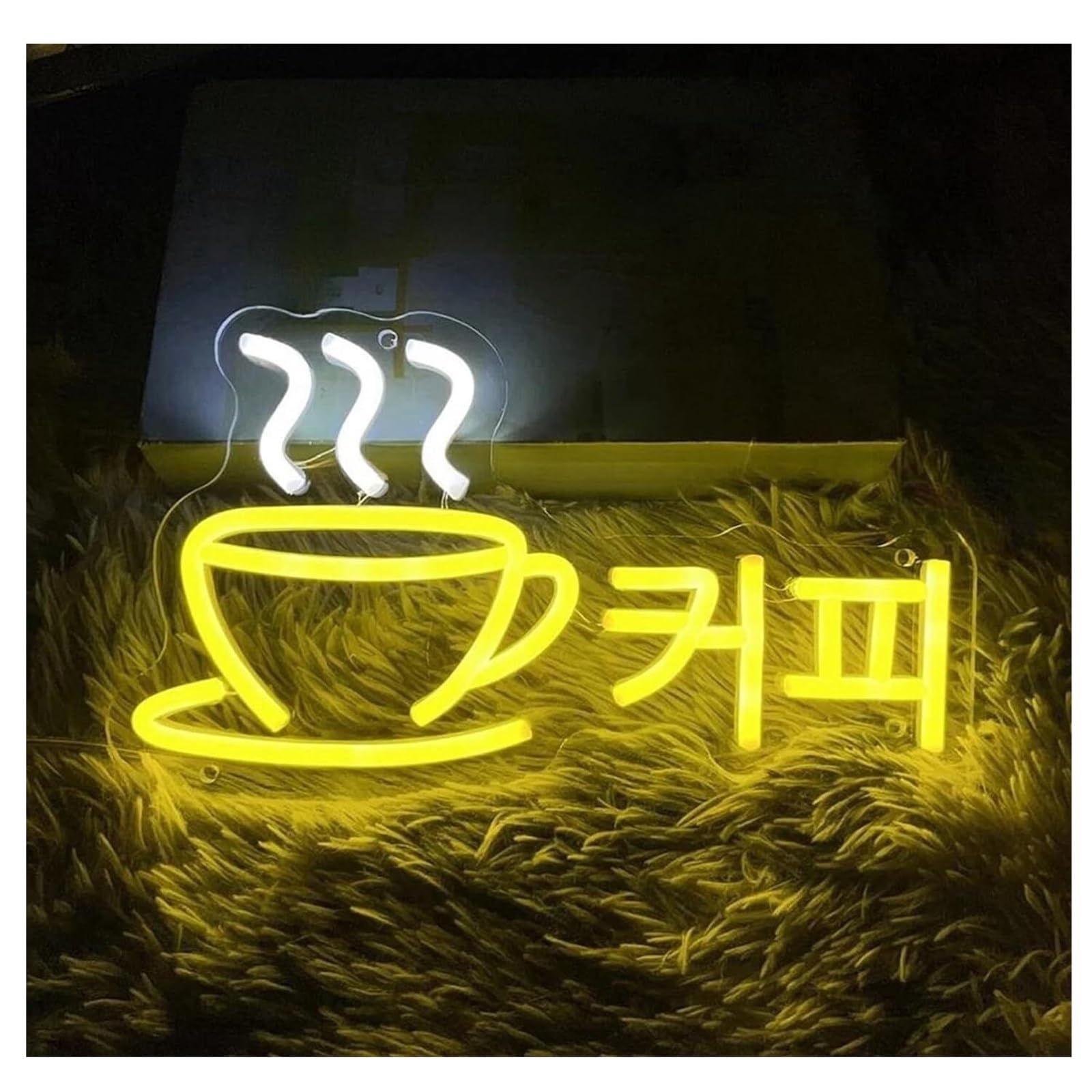 Zynther Neon lamp Soothing Ambiance Neon Sign Lamp for Cafe Dimmable Night Lights Powered(22cmx40cm)