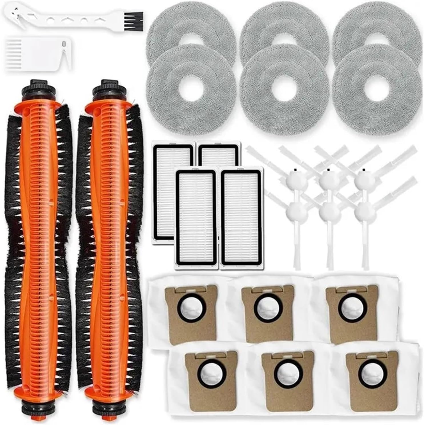 Compatible for Xiaomi X20 Max X20 Pro, Brush Filter Mop Dust Bag Side Brush Set for Vacuum Cleaner Replacement Part