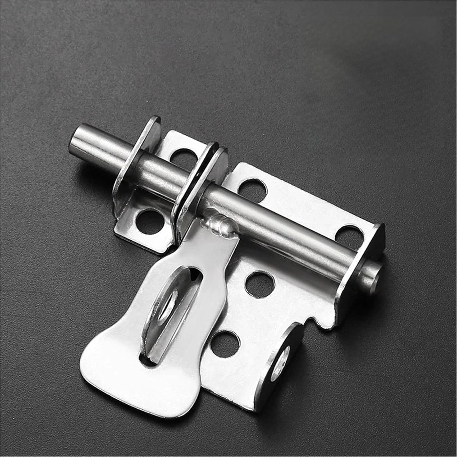 Stainless Steel Door Latch Solid Sliding Bolts Latch Hasp Home Hardware Gate Toilet Door Lock 1Pcs(A2)