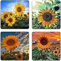 Vista 7 de American Eagle - Juego de 4 posavasos cuadrados de goma reciclada